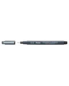 Pentel Fijnschrijver Pointliner S20P Zwart 0,5